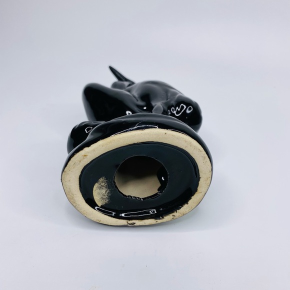 Vintage Ceramic Black Crane Bird Figurine Mid Century Palm Beach Regency… - Picture 4 of 8